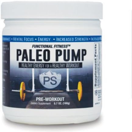 #1 Rated PALEO PUMP All Natural Pre-Workout Energy Blend | 30 Servings Per Container | No Additives All Natural Flavoring | 5.7 oz Jar | Paleo Diet Friendly | Free Shipping! by Paleo Pump