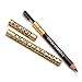 CCbeauty 1pc Waterproof Long Lasting Leopard Eyeliner with Brush Eyebrow Pencil Comestic Makeup Tool,#3Dark Brown