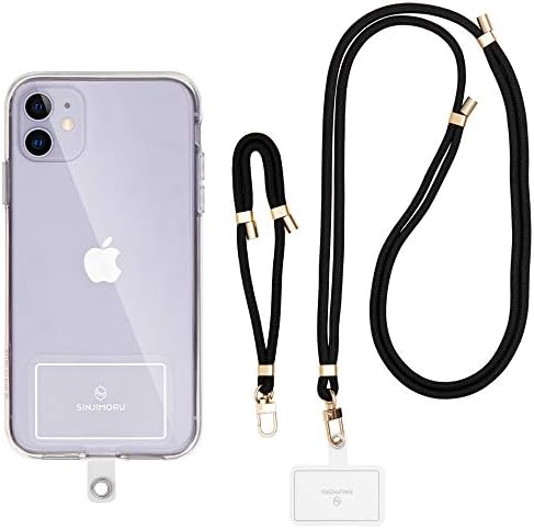 Sinjimoru スマホ 首掛け ストラップ ハンドバンドとショルダーストラップの2本入りスマホ ホルダーリングセット Iphone落下防止 紛失防止 長さ調整可能なワイヤレス充電邪魔ない携帯ストラップ Sinjimoru Hand Shoulder Strap Set Black Otcon Com Br