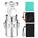 LIVINGANIC Camping Cookware Kit, Stainless Steel Camping Pot with Hanger, 12oz Water Cup with Protector, Fork Spoon Kit with Carry Bag, Great for Backpacking, Outdoor Camping Hiking and Picnicthumb 4
