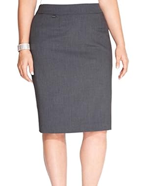Women's Plus Coin-Pocket Pencil Skirt