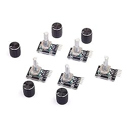 Cylewet 5Pcs KY-040 Rotary Encoder Module with