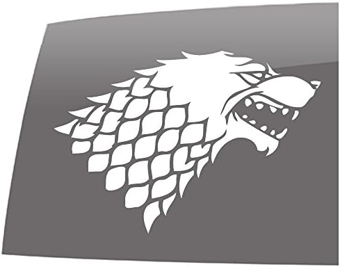 Window Swag Stark Wolf - House Stark - Solid White - Decal - Game of Thrones Inspired- Vinyl Sticker