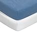 TillYou 2 Pack Fitted Crib Sheet-100% Woven Cotton Flannel(Breathable and Soft), Fit Standard Crib Mattress--White & Blue