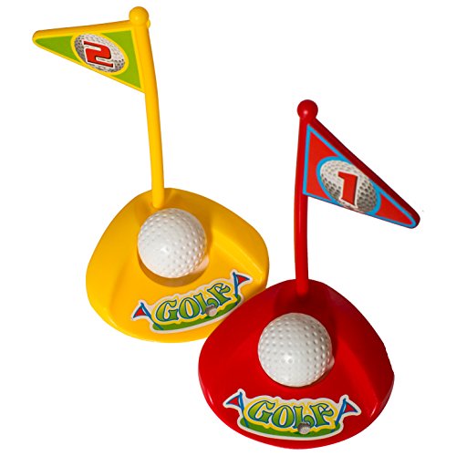 image for BonBon Golf Toy Play Set - 2 Clubs, 1 Putter, 3 Golf Balls, 2 Flags, &