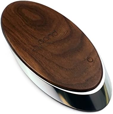 Pond Ripple - portable Qi wireless charging pad battery pack powerbank for Samsung S6 Samsung S7 Samsung Note Note 5 Note 7 and All Qi-Enabled Devices  Walnut/Polished Aluminum