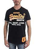 Superdry - Mens Shirt Shop Fade T-Shirt, Size: Large, Color: Black