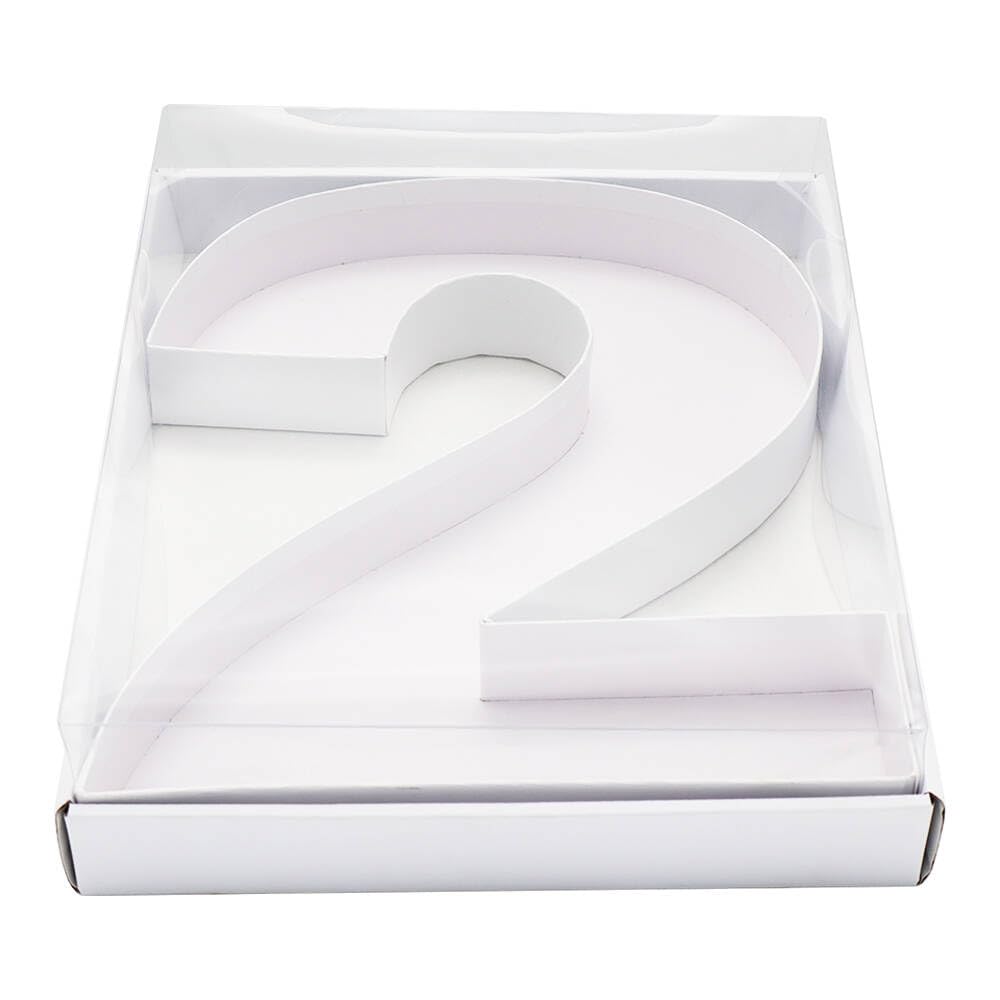 WENPACK 30.5cm Fillable Cardboard Number Shaped Box Clear Cover Sweets Charcuterie Grazing Packaging (2)