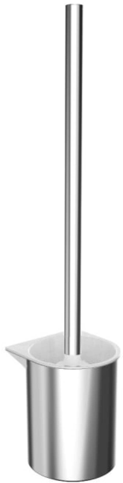 EMCO Flow Toilet Brush Set Metal Plastic Chrome Screw, One Size