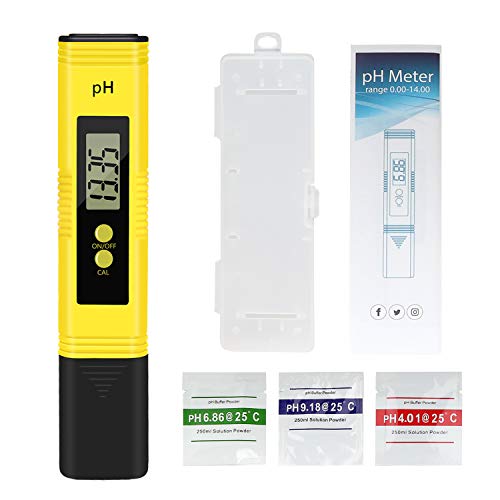 KWODE Digital PH Meter,Water Quality Tester Pen with 0-14 PH Measurement Range ATC 0.01 PH High Accuracy for Household Drinking, Pool and Aquarium Water