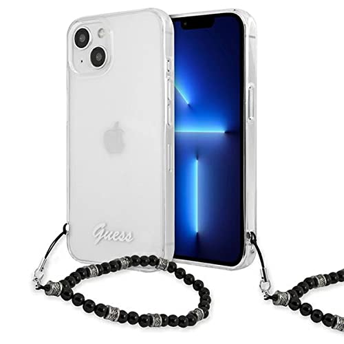 Guess GUHCP13SKPSBK Case for iPhone 13 Mini 5.4 Inches Transparent Black Pearl