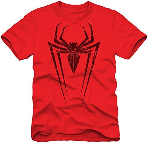 Marvel Superhero T- Shirts for Men (Small, Spiderman Logo Heather Red)