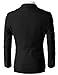 H2H Mens Business Fit Single One Button Blazer Jackets with Pocketchief Trim BLACK US S/Asia M (KMOBL046)