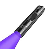 Portable UV Flashlight 365nm LED Black Light Flashlight Powerful Pet Urine Detector Great for Pet Urine, Dry Stains, Hunting Scorpion.