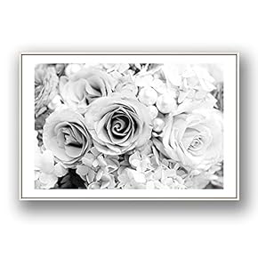 Framed Canvas Wall Art for Living Room, Bedroom Rose Flowers Canvas Prints for Modern Home Decoration Ready to Hang - 16"x24" inches