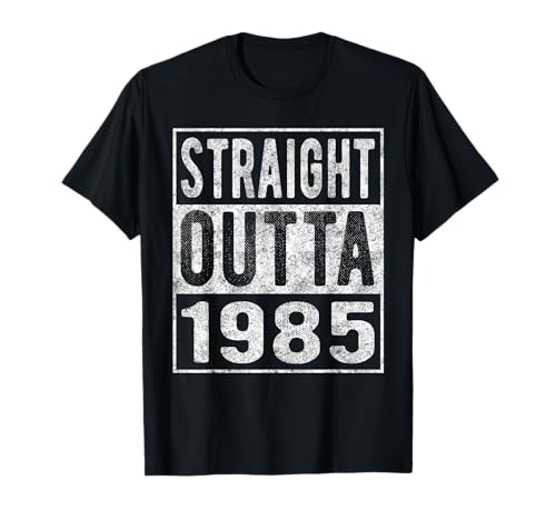 Straight Outta 1985, Fun Distressed Born 1985 Birthday Gift T-Shirt