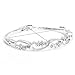 Glamorousky Wavy Bangle with Silver Austrian Element Crystals