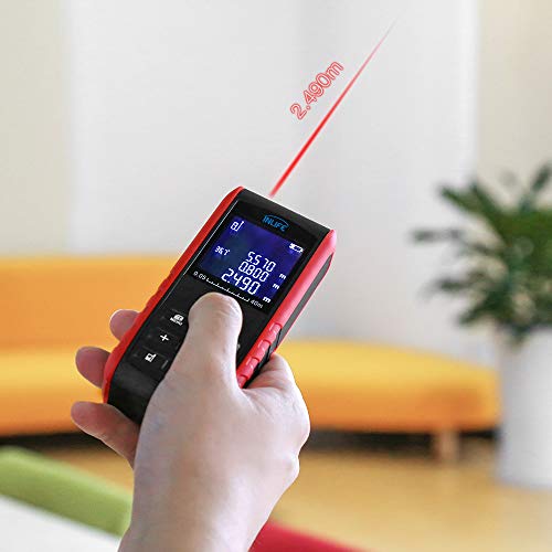 Digital Laser Distance Meter 131FT/ 40M,InLife Backlit LCD Laser Measure, Laser Measuring Device with Single-distance, Continuous, Area, VNT Angle, Volume Measurement and Pythagorean Modes