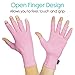 Vive Arthritis Gloves - Rheumatoid Compression Hand Glove for Men & Women - Osteoarthritis, Arthritic Joint, Computer Typing Pain Relief - Carpal Tunnel Wrist Support - Open Finger (Pink)