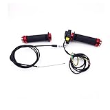 TC-Motor Gas Motorized Bicycle Push Bike Throttle Cable + Red Handle Grips + Kill Stop Switch For 2 Stroke 49cc 50cc 60cc 66cc 80cc Engine