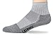 Wigwam Unisex Cool-Lite Pro Quarter Length Sock,Grey,Large/shoe Size:Men's 9-12,Women's 10-13