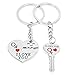 SOSUO Love Key To My Heart Cute Couple Keychain Love Keychain Key Ring