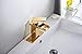 Homevacious Gold Bathroom Faucet Brass Vanity Bath Sink Lavatory Faucets Single Handle One Hole Waterfall Modern Basin Commercial Deck Mount Mixer Tap Supply Hose