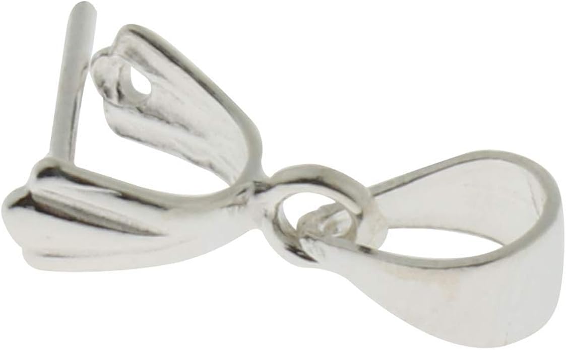 NK PULABO 925 Sterling Silver Findings Bail Connector Bale Pinch Clasp