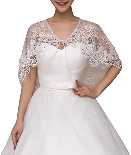 ZAHY Women's Wraps Cape Lace Shawl for Wedding Dresses