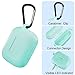 DGege Silicone Case Cover Compatible with Apple AirPods Pro, Protective Case with Carabiner for Airpods 3 (Front LED Visible), Mint Green