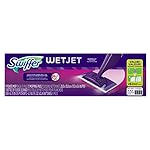 Swiffer WetJet Hardwood and Floor Spray Mop Cleaner Starter Kit, Includes: 1 Power Mop, 5 Pads, Cleaner Solution, Batteries