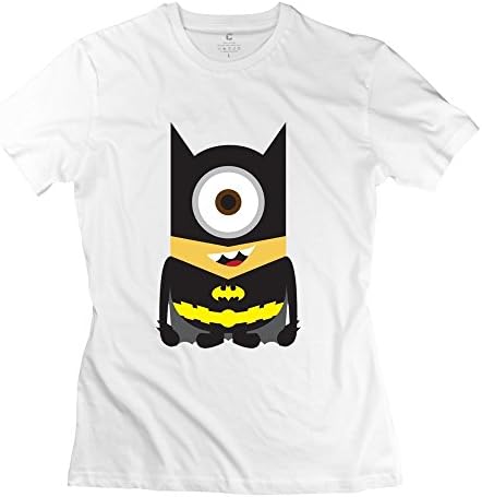 Xuruw Women's Minions Batman Quotes T-Shirt White Size XL