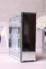 Range Square Loose Diamante Mantle Clock Crushed Jewel Glass Table Clock view 6