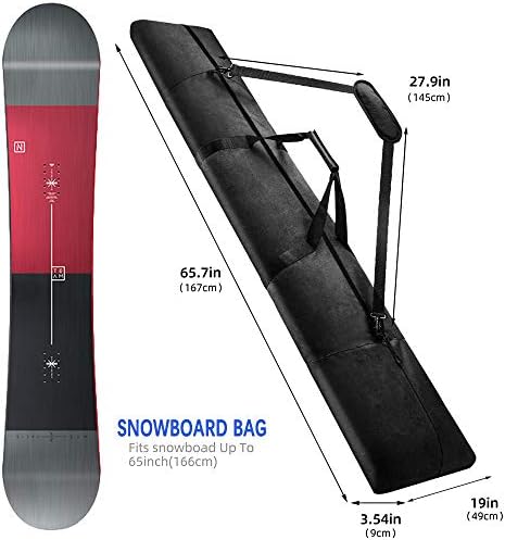 YumyKit Ski Bag with Shoulder Strap | Travel with Skis Up to 215 cm | Waterproof - for Men, Women and Youth 2 YumyKit Ski Bag with Shoulder Strap | Travel with Skis Up to 215 cm | Waterproof - for Men, Women and Youth