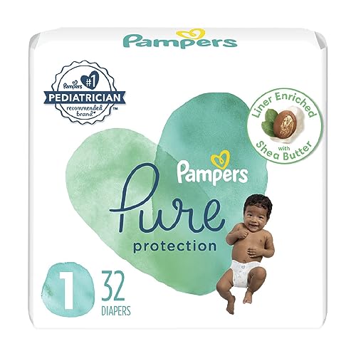 PAMPERS PURE PROTECTION DIAPER SIZE 1 32 CT OLD