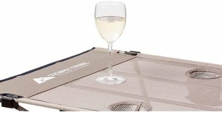 Amazon Com Folding Tables Ozark Trail Small Compact Side Table Warm Gray Furniture Decor