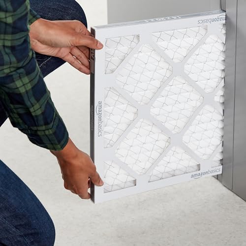 AMAZON BASICS 14X20X1 AIR FILTER, MERV 8 AC FURNACE FILTERS, ALLERGY CONTROL, ELECTROSTATIC, REMOVES DUST POLLEN AND LINT, 6-PACK (ACTUAL SIZE: 13.75″ X 19.75″ X 0.75″)