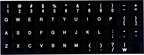 [2 Packs] Replacement English Keyboard Stickers on Non Transparent Black Background for Any PC and Laptop (ENG) - Thumbnail 2