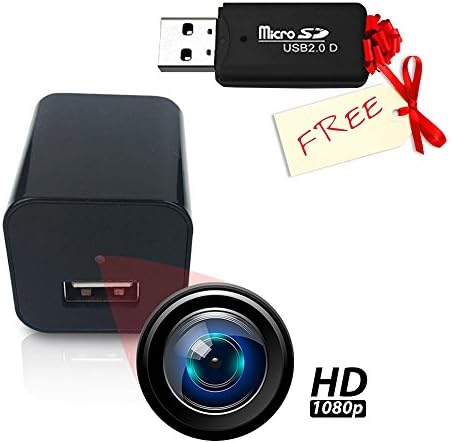 Aomvera Spy Camera Charger Hidden Adapter Mini 1080p USB Charger Hidden Cam Home Security Camera Charger FULL HD (SD card not included)