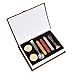 WOWOSS 7 Pcs Hogwarts Magic School Wax Seal Stamp Kit, Retro Badge Seal Wax Stamp Maker Gift Box with Vintage Wooden Handle and Brass Head for Christmas, DIY Craft, Theme Party Invitation Letters