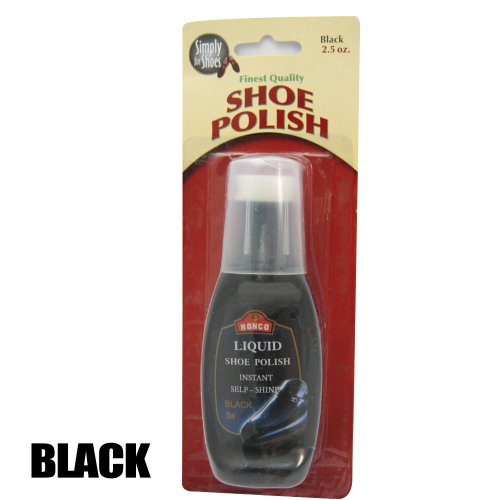 2 Pc Black Shoe Polish Liquid Leather Instant Self Shine Boot Cream Wax 2.5 oz