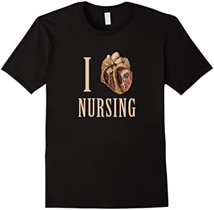 I heart Nursing T-shirt - Male XL - Black