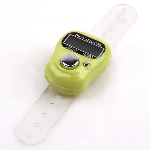 Krismile Pack of 10ps Electronic Row Counter Finger Ring Golf Digit Stitch Marker LCD Tally Counter 4DH9, Random Color