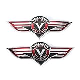 3D 2PCS Motorcycle Gas Tank Emblem Badge Chrome for Kawasaki Vulcan VN Classic