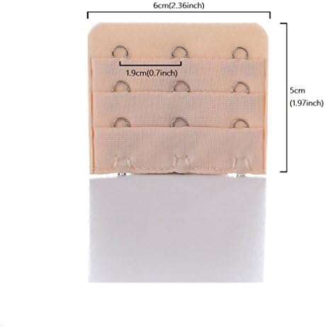 4pcs Ladies Womens Comfortable Bra Underwear 2 Hooks / 3 Hooks / 4 Hooks Extender Strap(black and skin color) (3HOOKS)