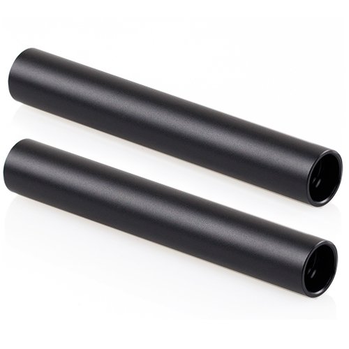 SmallRig Black Aluminum Alloy 15mm Rod - 10cm 4 Inch (Pair Pack) -1049