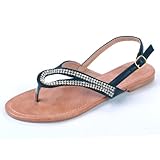 Luo Luo Womens Dressy Rhinestone Sandals