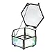 J Devlin Box 621-3 Hexagon Clear Glass Trinket Box Keepsake Gift Decorative Jewelry Ring Box
