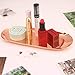 KISSTAKER Stainless Steel Cosmetic Jewelry Organizer Trays, Oval Muti-Functionary Storage Trays for Wax Tray Towel Tray Dish Plate Fruit Plate with 9 x 3.7 x 0.6 Inch (Rose Gold)