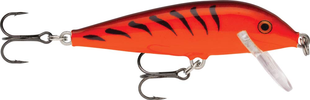 Rapala CountDown Lure with Two No. 10 Hooks, 0.9-1.8 m Swimming Depth, 5 cm Size, Orange Tiger